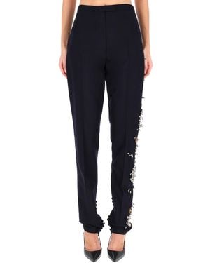 Dries Van Noten Tailored Flat Front Pant - Blue