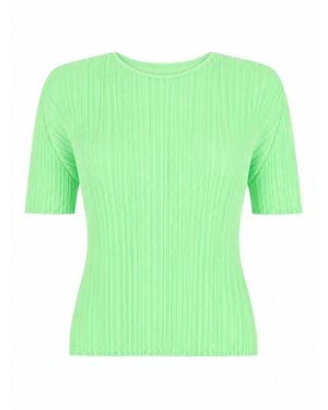 Pleats Please Issey Miyake Top "New Colourful Basic 4" - Green