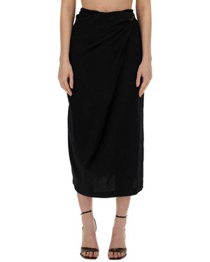 Alysi Skirt With Hook - Black