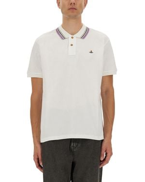 Vivienne Westwood Classic Cotton Pique Polo Shirt - White