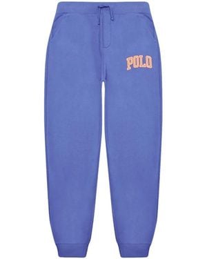 Polo Ralph Lauren Trousers With Logo - Blue
