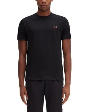 Fred Perry T-Shirt Con Logo - Nero