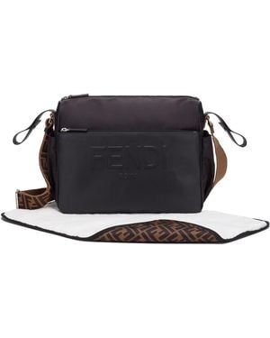 Fendi Borsa Fasciatoio Con Logo - Black