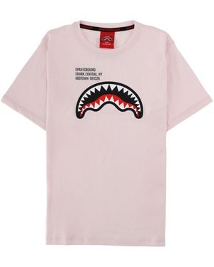 Sprayground T-Shirt Con Grafica Shark - Pink