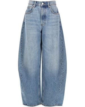 Alexander Wang Jeans "Blow Up" Con Logo - Blue