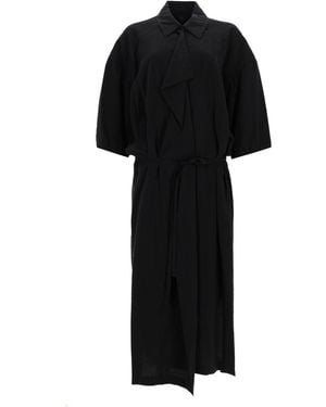 Lemaire Shirt Collar Midi Dress - Black