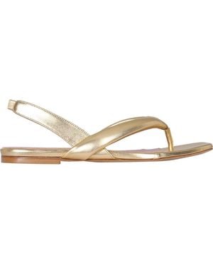 Gia Borghini Leather Slingback Sandals - Metallic