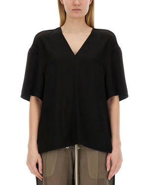 Rick Owens V-Neck T-Shirt - Black