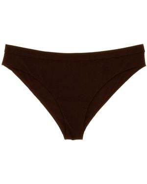 Jil Sander Solid Bikini Bottom Swimwear - Brown