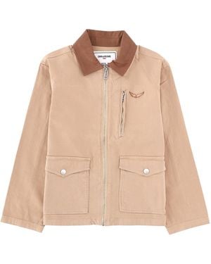 Zadig & Voltaire Giacca Con Zip - Natural