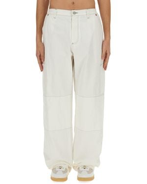MM6 by Maison Margiela Cotton Canvas Trousers - White