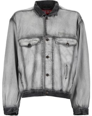 DIESEL Stylish Cotton Blend Sports Jacket - Grey