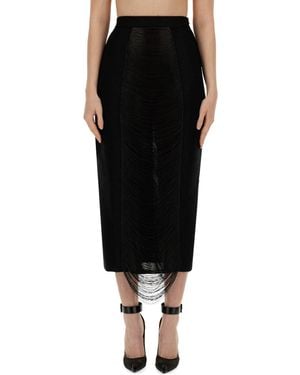 McQueen Elegant Long Skirt - Black