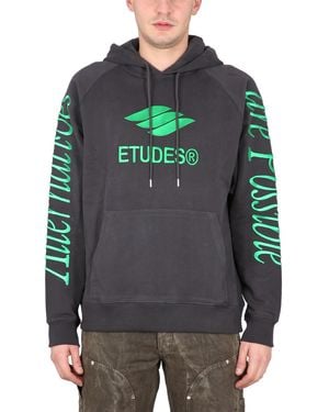 Etudes Studio Felpa Con Ricamo Logo - Grigio