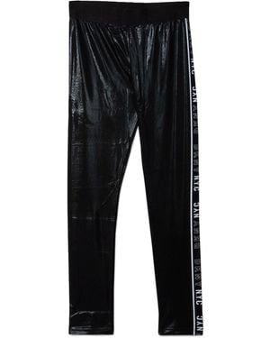 DKNY Leggings Con Stampa - Black