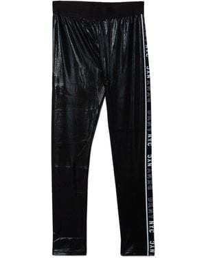 DKNY Leggings Con Stampa - Nero