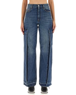 Stella McCartney Pantalone Cargo - Blu