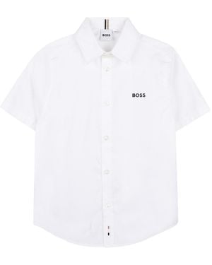 BOSS Camicia A Maniche Corte - White