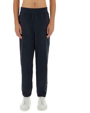 ZEGNA Pantalone Jogging Con Logo - Blu