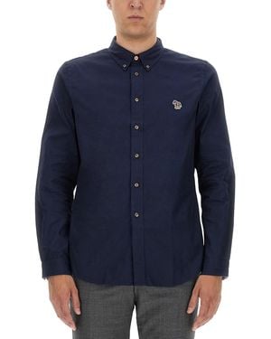 Paul Smith Shirt With Patch - Blue