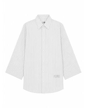 MM6 by Maison Margiela Camicia Con Logo Ricamato - White