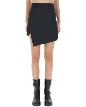 Vivienne Westwood Asymmetric Wool-Blend Mini Skirt - Black
