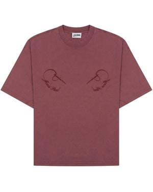 Jean Paul Gaultier Graphic Crew Neck T-Shirt - Red