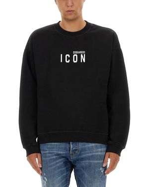 DSquared² Felpa Con Logo - Nero