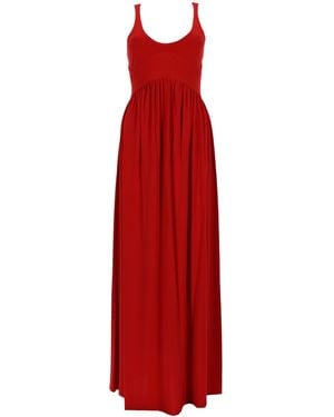 Sportmax Crepe Jersey Long Dress - Red
