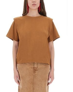 Isabel Marant Cotton T-Shirt - Brown