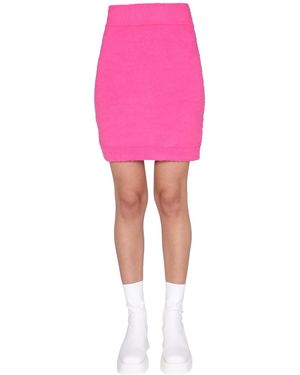 Helmut Lang Mini Skirt With Elastic Waistband - Pink