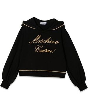 Moschino Logo Hoodie - Black