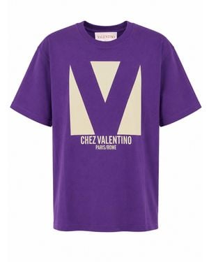Valentino "Chez Print T-Shirt - Purple