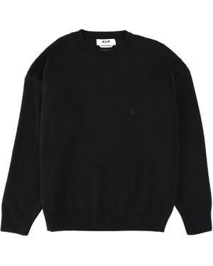 MSGM Wool Sweater - Black