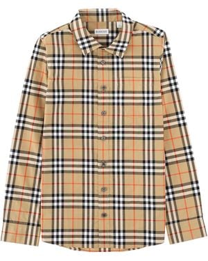 Burberry Camicia Logata - Natural