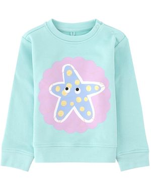 Stella McCartney Felpa Girocollo Con Stampa - Blue