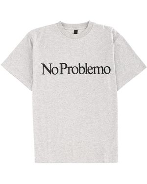 No Problemo T-Shirt With Logo - White
