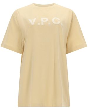 A.P.C. Logo Crew Neck T-Shirt - Natural