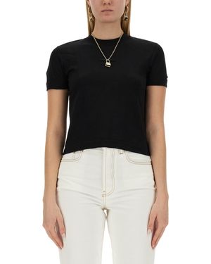 Jacquemus T-Shirt With Logo - Black