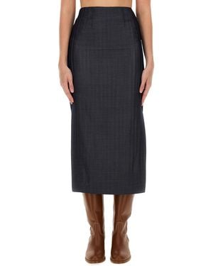 Etro Wool Blend Pencil Skirt - Black