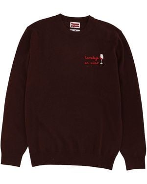 MC2 Saint Barth Jumper With Embroidery - Purple