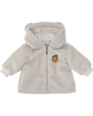 Moschino Teddy Bear Hooded Jacket - White