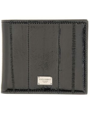 Dolce & Gabbana Eel Skin Wallet - Black