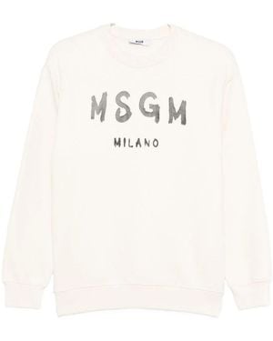 MSGM Sweatshirt With Logo - White
