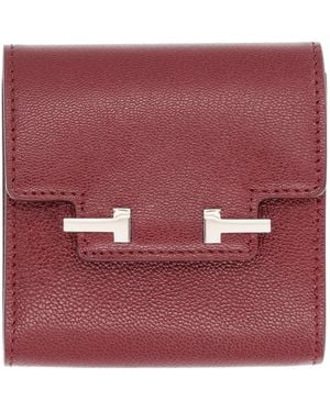 Tom Ford Leather Card Holder - Red