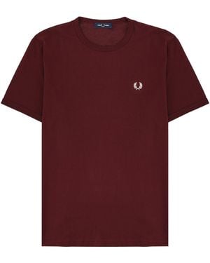 Fred Perry T-Shirt With Logo - Red