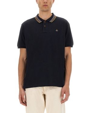 Vivienne Westwood Classic Cotton Pique Polo Shirt - Black