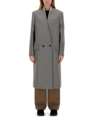 Moschino Tailored Wool Coat - Grey