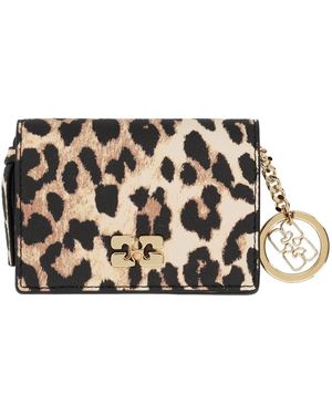 Ganni Portacarte Con Logo - Black