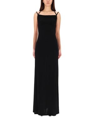 Marine Serre Long Jersey Dress - Black